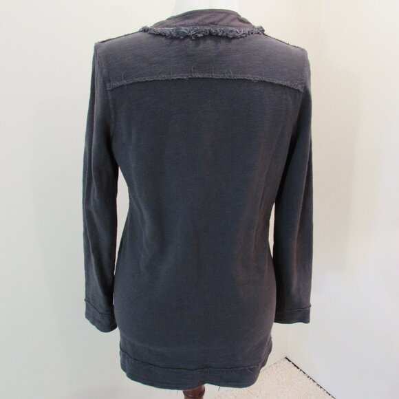 Eddie Bauer 100% Cotton Grey Cardigan Large - Picture 9 of 16